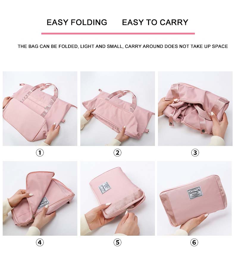 how to fold travel duffel bag